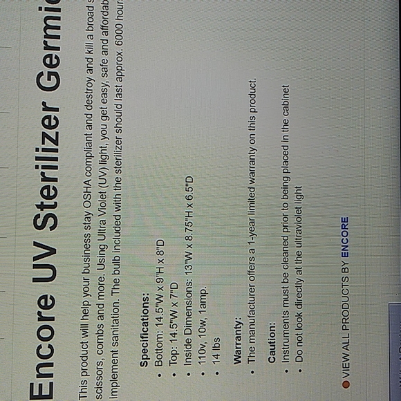 Makeup tool sanitizer cabinet oven - Picture 7 of 9